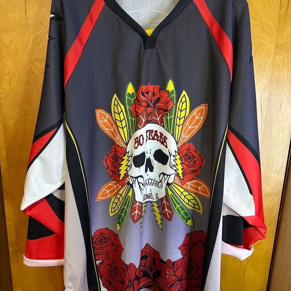 Grateful Dead 50th Anniversary Chicago 2015 Jersey - Blackhawks Style - Size XL